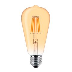 LED лампа ST64 E27 6W 2200К бронзова скляна колба