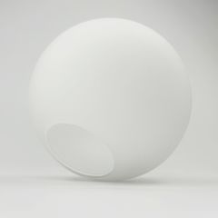 Плафон скляна куля біла матова D250-d75 під лампу G9/E14 Економ