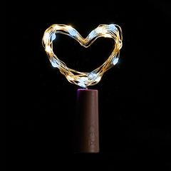 LED гирлянда Пробка от батарейки ААА с 20 LED диодами 2 м цвет Желто-Голубой без мерцания Улучшенная модель - Edisons