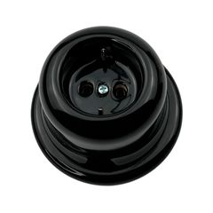 Ретро розетка керамічна SOFTY Black з рамкою, Колір основи: чорний