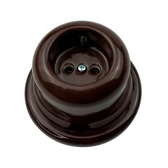 Ретро розетка керамічна SOFTY Choco з рамкою, Колір основи: шоколадний