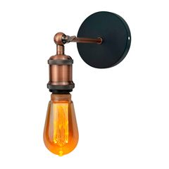 Бра в стиле лофт Ember з патроном червона бронза та поворотним шарніром