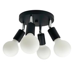 Подвесной светильник в стиле лофт Моник-4b Е27 черный - Edisons