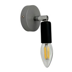 Бра в дитячу кімнату Sim d80 BG з поворотним механізмом  чорне, Кількість джерел світла: 1, Колір патрону: черний