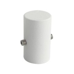 Заглушка 18х30 мм для гибкого неона диаметром 13 мм металлическая белая без отверстия