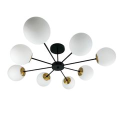 Люстра в современном стиле Aeris-8 со стеклянными шарами