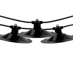 Уличная ретро гирлянда Е27 c абажурами волна (5м 10 патронов) IP65 влагозащищенная Premium - Edisons