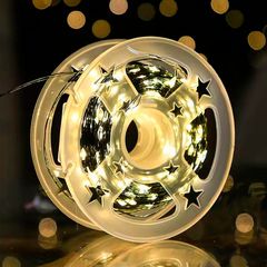 LED гірлянда новорічна Крапля роси 2000LED 100м колір Теплий Білий, режим: мерехтить кожен 6 діод, від 220В зелений провід