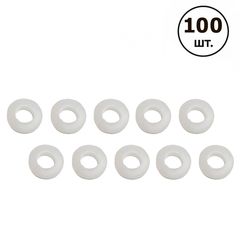 Втулка гумова біла 10мм [CLONE] [CLONE] [CLONE] [CLONE], Кількість: 100 шт., Color: White
