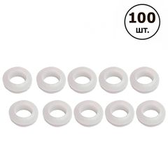 Втулка гумова біла 10мм [CLONE] [CLONE] [CLONE], Кількість: 100 шт., Color: White