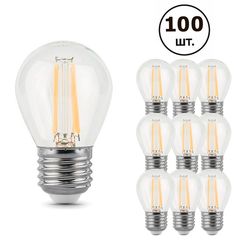 Набір LED ламп Edisons G45 E27 5W 2700K 100шт. димовані Premium, Кількість: набір 100 шт.