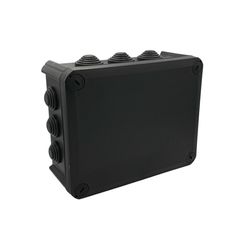 Коробка распределительная герметичная наружная квадратная IP66 190х150x75 мм черная - Edisons