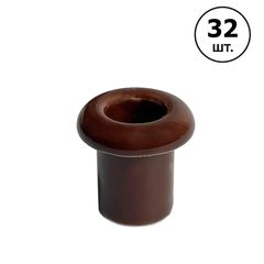Набір 32 шт. Кабельних керамічних проходів для ретро проводки коричневих Premium, Количество: набор, Color: коричневий