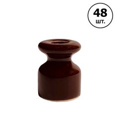 Набір 48 шт. Роликів ізоляторів керамічних для ретро проводки коричневих Premium, Количество: набор, Color: темно-коричневий