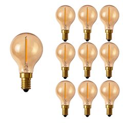 Набор 10 шт. LED ламп Edisons G45 gold E14 1w 2200k Premium стекло, Количество: набор 10 шт., Мощность, Вт: 1 - Edisons