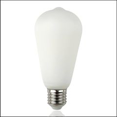 LED лампа Edisons Ceramic ST64 Е27 6W 3000K белая бархатно-матовая, Температура света: 3000К - Edisons