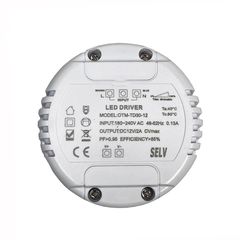 Блок питания диммируемый 30W 12V для LED ленты круглый Premium - Edisons