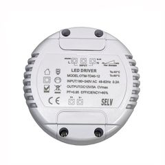 Блок питания диммируемый 40W 12V для LED ленты круглый Premium - Edisons