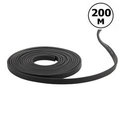 Бухта 200 м Провода каучукового 2х1,5 (медь) для Belt Light плоского Черного, Количество: бухта 200 м - Edisons