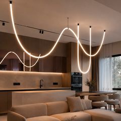 Люстра з гнучкого неону 22мм 3м и 5м FREELIGHT Long 128W 3000K 9600Lm