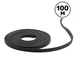 Бухта 100 м Провода каучукового 2х1,5 (медь) для Belt Light плоского Черного, Количество: бухта 100 м - Edisons