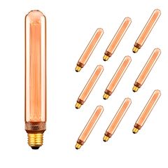Набор 10 шт. Virtual Filament LED ламп Эдисона T30 RN E27 2W 1800K разборных Premium, Количество: набор 10 шт. - Edisons
