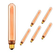 Набор 6 шт. Virtual Filament LED ламп Эдисона T30 RN E27 2W 1800K разборных Premium, Количество: набор 6 шт. - Edisons