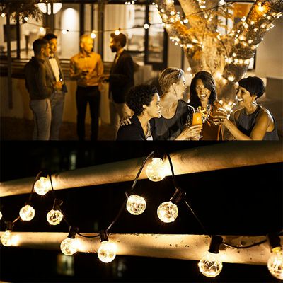 Гірлянда 9 метрів на 30 (+1) ламп G40 2200K зі світлодіодних ниток, зображення 6