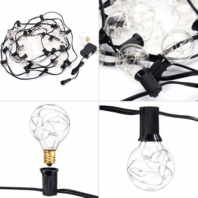 Гірлянда 9 метрів на 30 (+1) ламп G40 2200K зі світлодіодних ниток, зображення 3