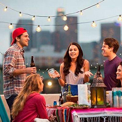 Гірлянда 9 метрів на 30 (+1) ламп G40 2200K зі світлодіодних ниток, зображення 8