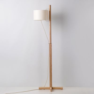 Торшер Nordic Wood дерев'яний (натуральний ясен) з абажуром