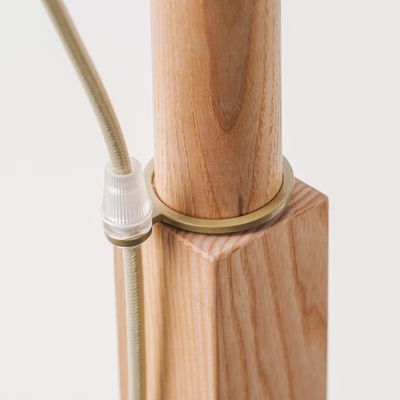 Торшер Nordic Wood дерев'яний (натуральний ясен) з абажуром, зображення 7