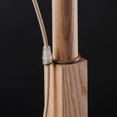 Торшер Nordic Wood дерев'яний (натуральний ясен) з абажуром, зображення 10