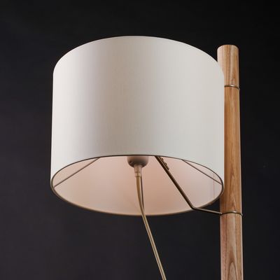 Торшер Nordic Wood дерев'яний (натуральний ясен) з абажуром, зображення 13