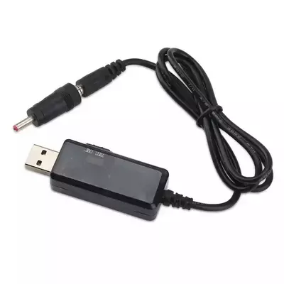 Кабель перетворювач USB-DC для роутера 9V/12V до 0,7А з перемикачем, живлення від PowerBank, DC 5.5×2.1 з перехідником, зображення 8