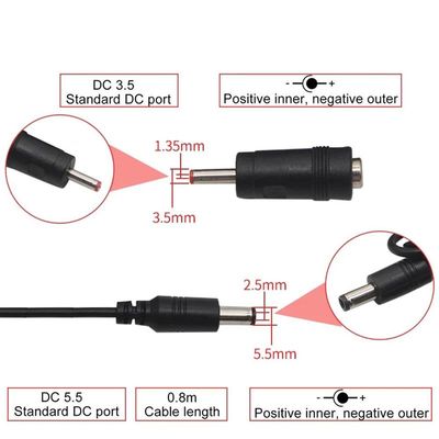 Кабель перетворювач USB-DC для роутера 9V/12V до 0,7А з перемикачем, живлення від PowerBank, DC 5.5×2.1 з перехідником, зображення 12
