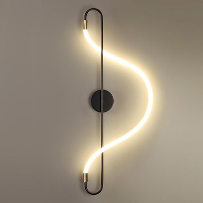 Бра Nordik A неон 3000К чорне 1,2м 24W 1800Lm
