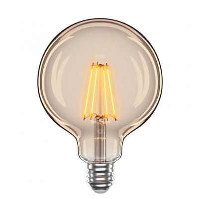 LED лампа Edisons G125 LONG E27 6W 2200K димована Premium, зображення 5