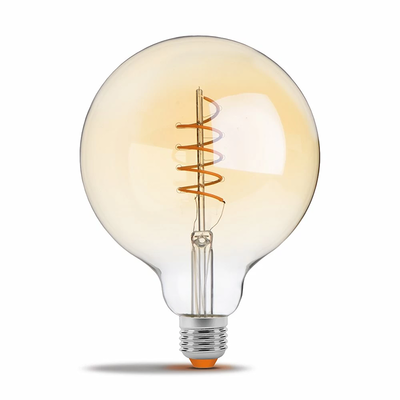 LED лампа Edisons G125 Gold Spiral Е27 4W 2200K димована Premium