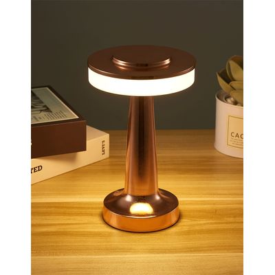 Настільна акумуляторна LED лампа 1800 mAh 2W 2000-6500K USB червона бронза, Колір: червона бронза, зображення 4