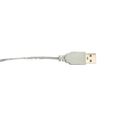 Роз'єм USB, штекер AM, корпус пластик, пайка на кабель білий, зображення 2
