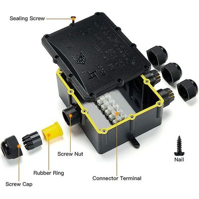 Коробка распределительная герметичная M686-S-4 4хM25 (8-12mm) IP68, изображение 2 - Edisons