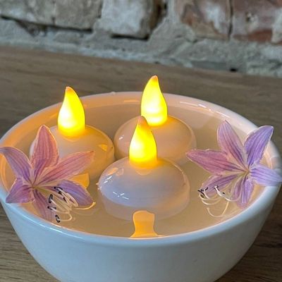 LED свеча Чайная Плавающая 40х40 мм, изображение 16 - Edisons