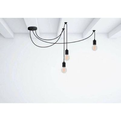 Люстра павук в стилі лофт на 3 лампи Едісона розетка 100мм чорна, Вид люстры Паук: 22, зображення 9