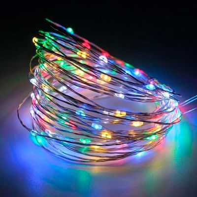 LED гірлянда новорічна 100LED 10м Різнокольорова 8 режимів з димуванням 2 в 1 від USB та батарейок з пультом ДУ, зображення 2
