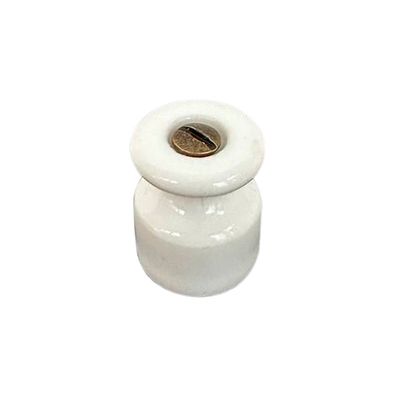 Ролик изолятор керамический для ретро проводки белый Premium, Количество: 1 шт., Цвет: белый, изображение 2 - Edisons