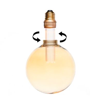 Virtual Filament LED лампа Едісона G95 RN E27 4W 1800К розбірна Premium, зображення 10