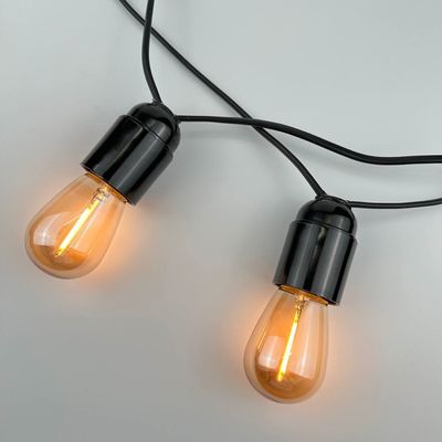 Ретро гирлянда 20 метров 21 патрон Е27 с влагозащитой IP33 (Без ламп) Эконом, изображение 13 - Edisons