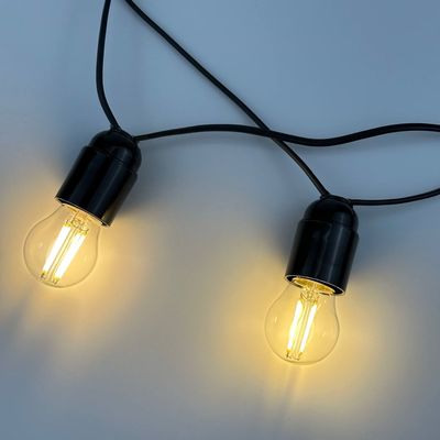 Ретро гирлянда 20 метров 21 патрон Е27 с влагозащитой IP33 (Без ламп) Эконом, изображение 7 - Edisons