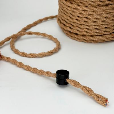 Провід кручений 2-жильний Джутовий 2x0,5 мм (ДСТУ) Україна Premium, Переріз: 2х0.5мм, Колір проводу: бежевий (джутовий), зображення 4